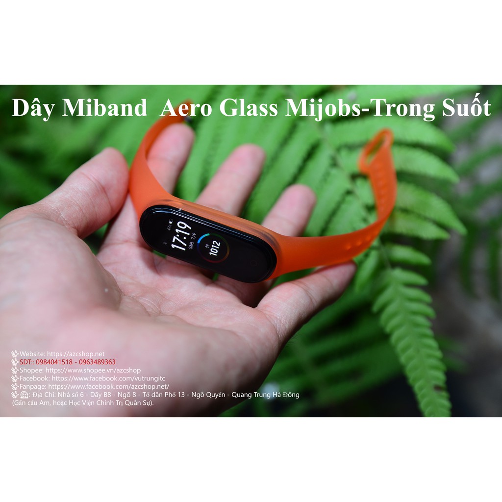 Dây Miband Aero Glass Mijobs-Trong Suốt