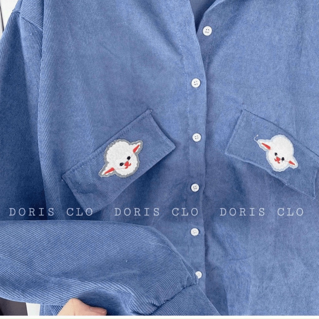 Áo Khoác Sơ Mi Nhiều Màu Thêu Cừu Chất Nhung Kiểu ulzzang Hotttrend TP117 [NewUnisex]