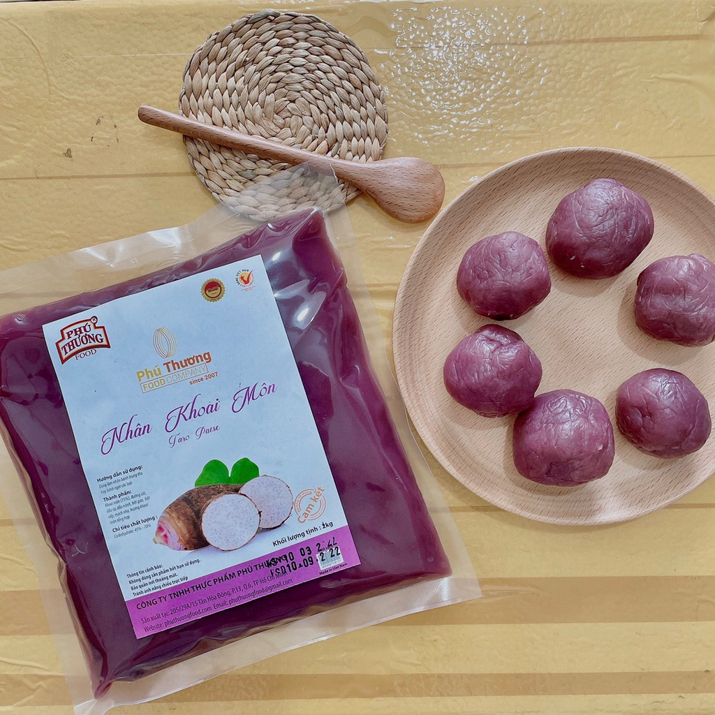 Nhân Bánh Trung Thu đậu Xanh,sữa Dừa,sầu Riêng,hạt Sen Phú Thương 1kg nguyên liệu làm bánh trung thu