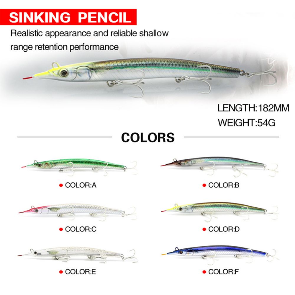 Mồi Giả Câu Cá 3D 182mm 54g 2021