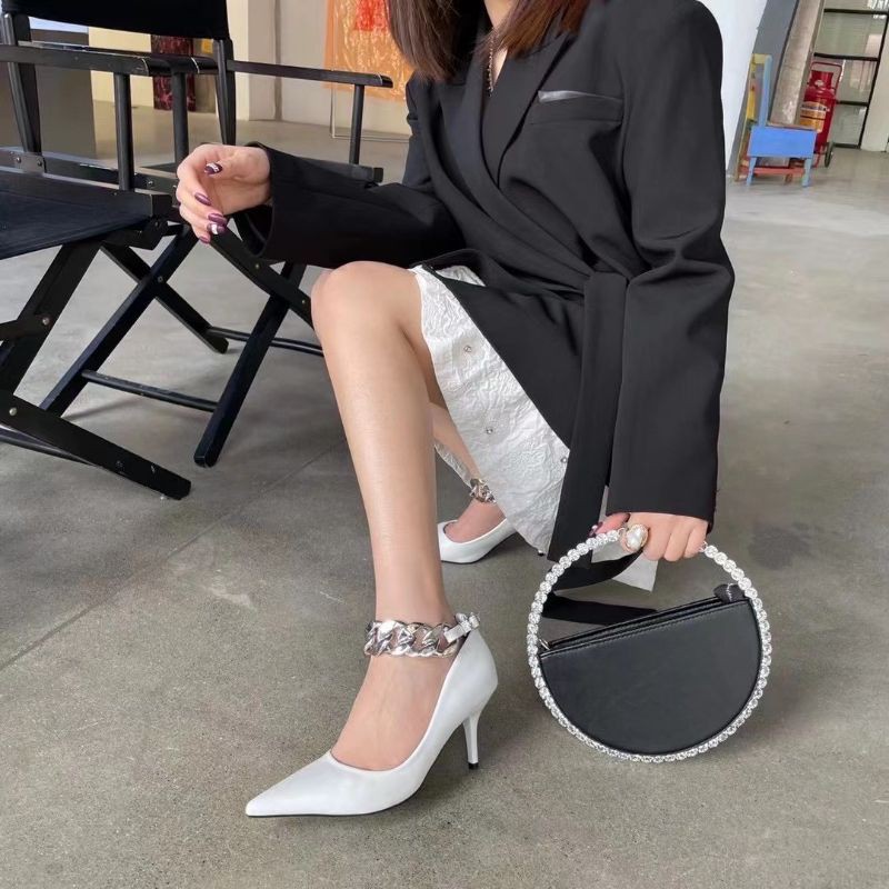 B(ẢNH THẬT) Giày Cao Gót 7p Quai Xích To Da Mờ Mềm Êm Fullbox Bill Túi Cao Cấp