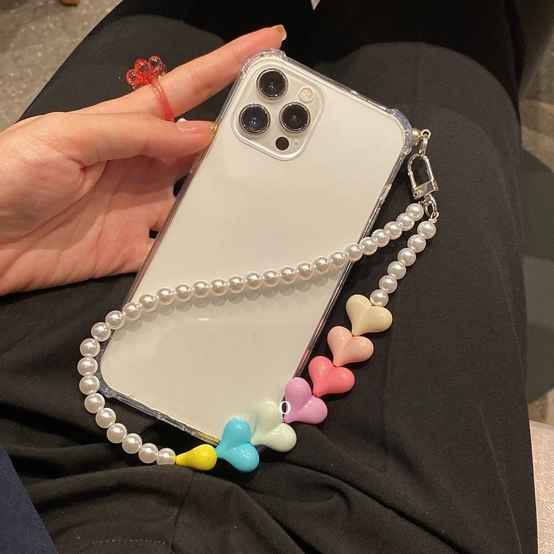 Ốp Điện Thoại Mềm Trong Suốt Đính Ngọc Trai Cho iphone 14 Pro Max 13 Pro Max 12 Pro Max 13 11 XR X XS 7 8 plus MiNi SE 2020