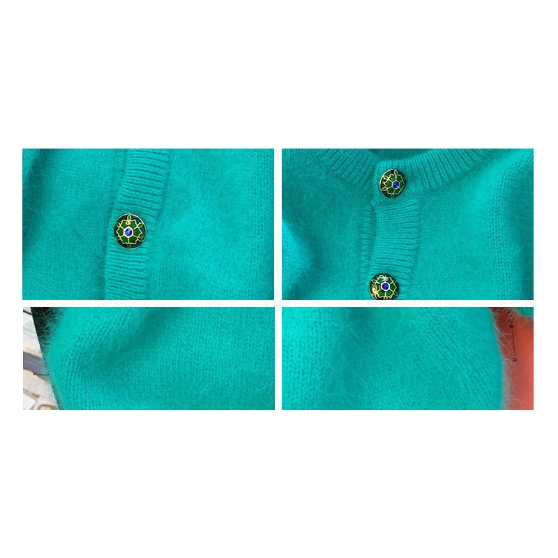 Áo khoác cardigan dáng ngắn tay ngắn mỏng mềm mại thời trang mùa xuân 2023 dành cho nữ