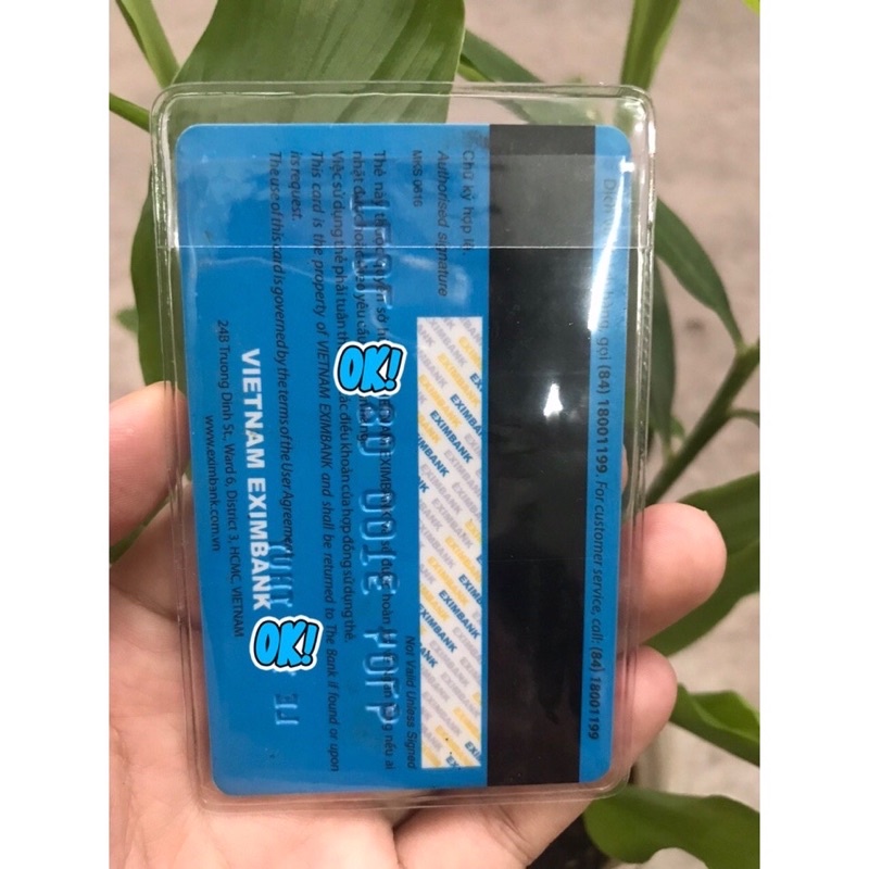Bọc chống xước chip CCCD - ATM, Vỏ bọc căn cước công dân trong suốt có nắp bảo vệ thẻ cho bạn