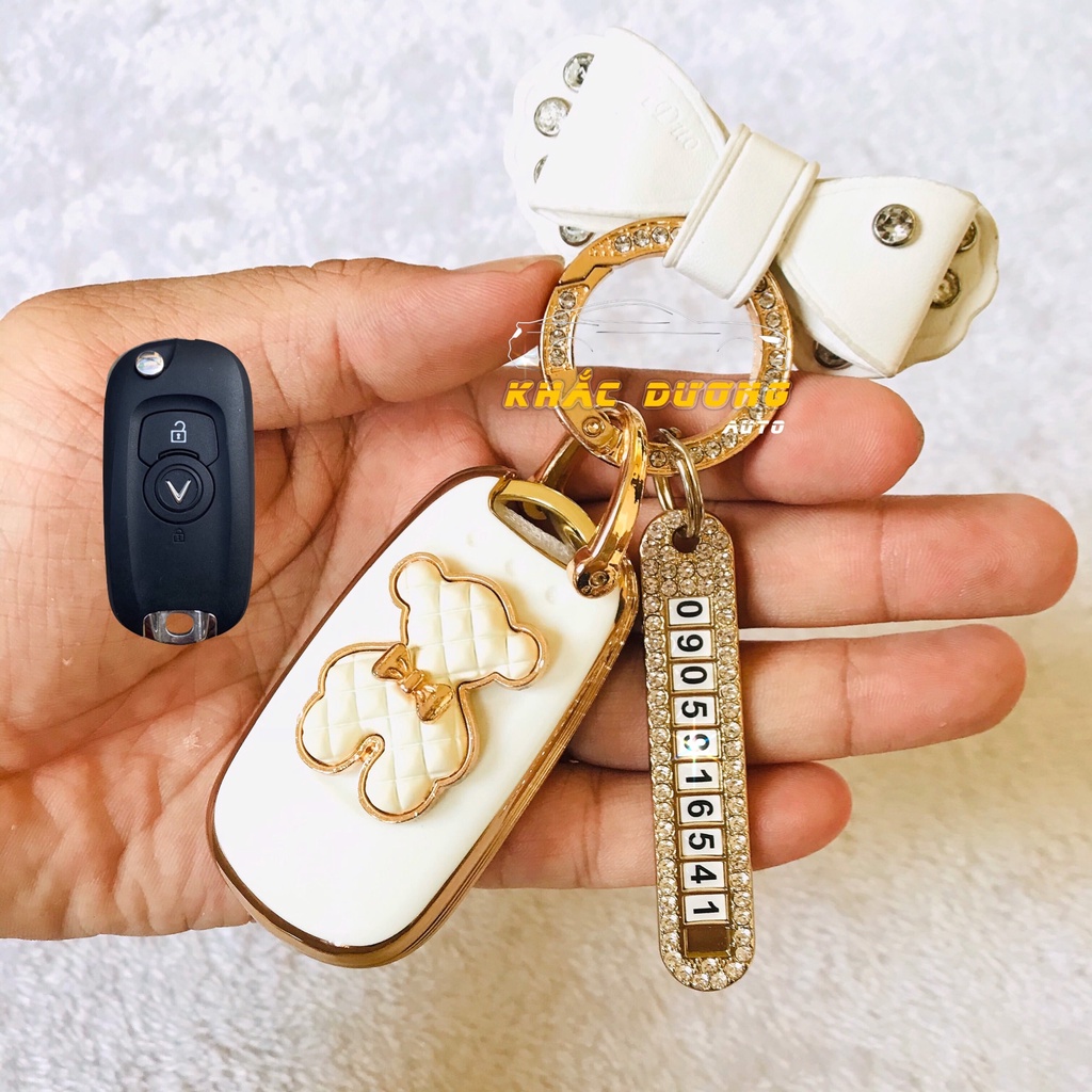 Ốp chìa khoá Vinfast Fadil TPU đính đá nhân tạo cao cấp sang trọng