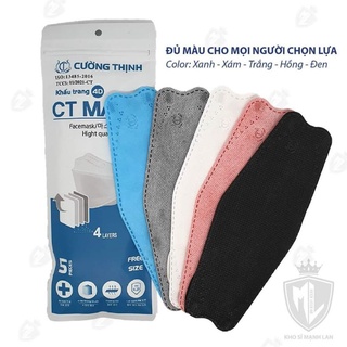 Túi 10 chiếc khẩu trang 4D mask KF94 con cá kiểu Hàn Quốc