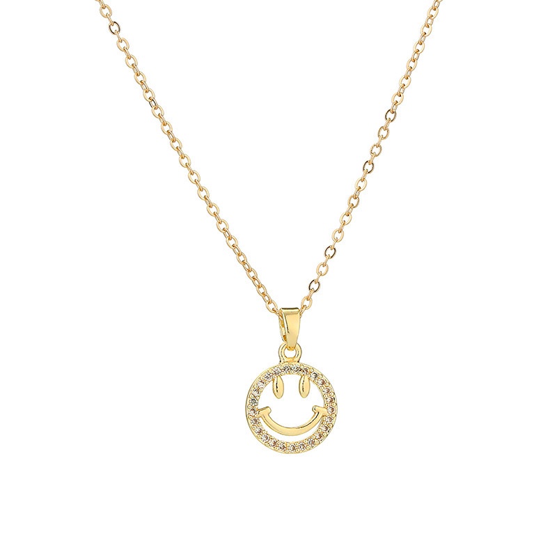 Vòng cổ Thép Titan 18K Mặt Cười Dễ Thương Dành Cho Nữ