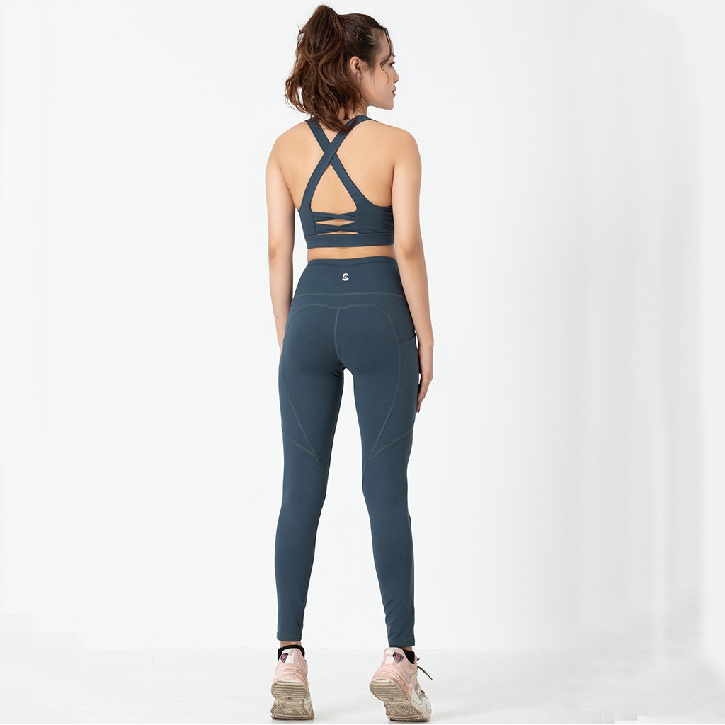 Đồ tập yoga nữ thiết kế đan dây cực đẹp, form chuẩn ôm body, tôn dáng, chất vải mềm mịn
