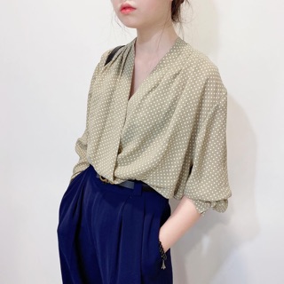 Áo chấm bi vintage