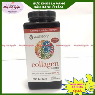 Viên Uống Collagen Youtheory Type 1 2 & 3 của Mỹ hộp 390 viên, viên uống bổ dưỡng da,  xương khớp, nội tiết