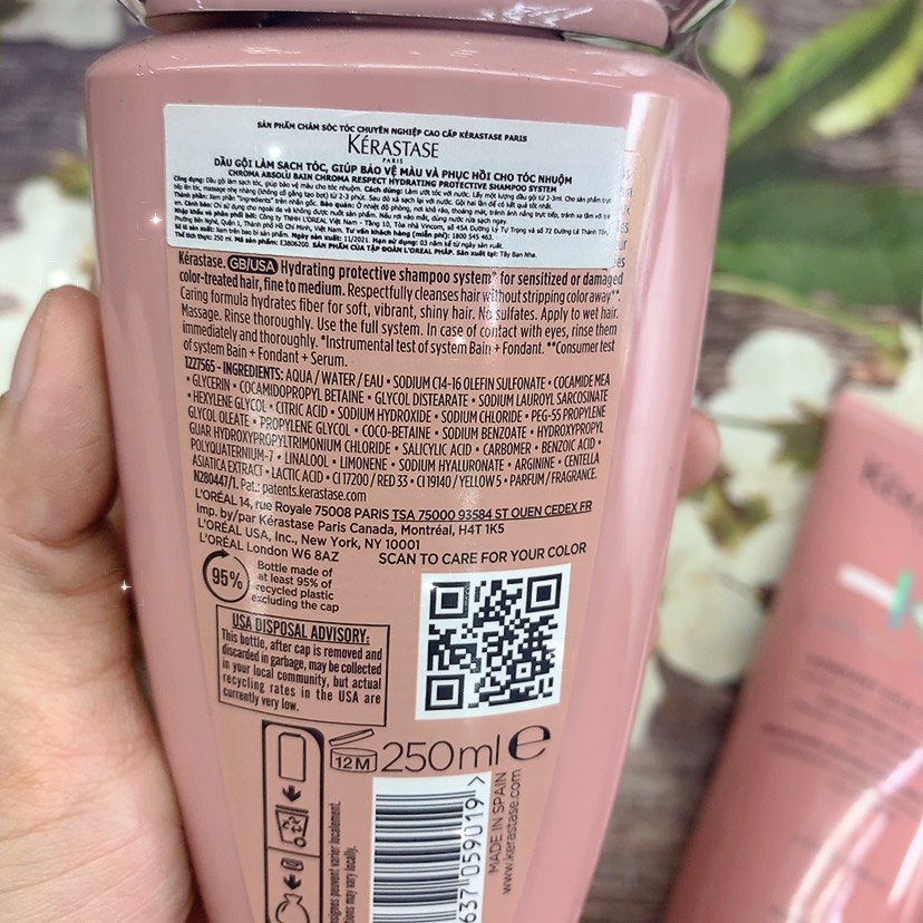 Dầu gội xả cao cấp cho tóc nhuộm Kerastase Chroma Absolu