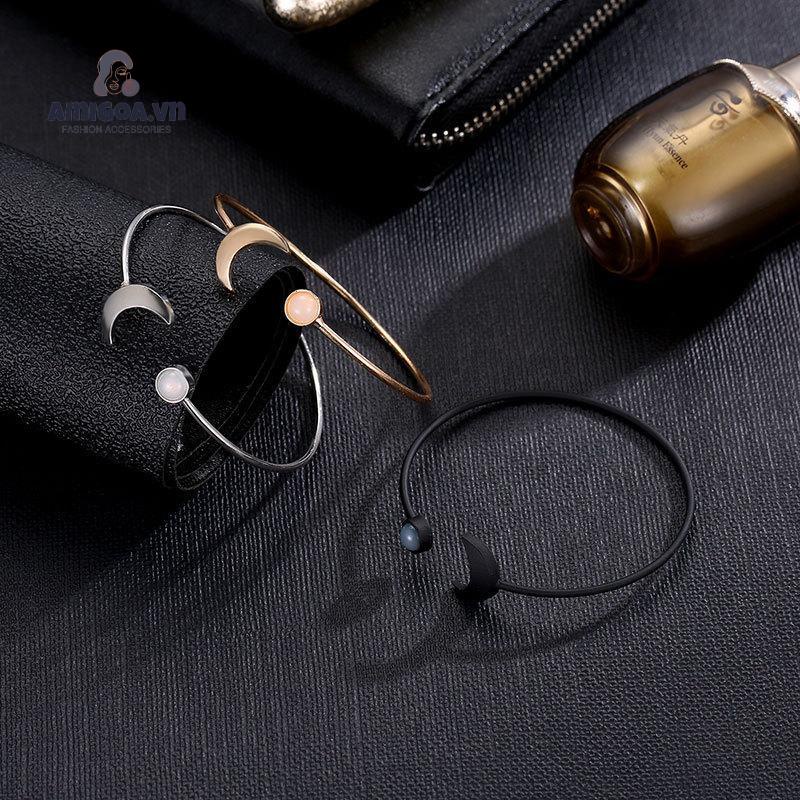 Vòng Tay Hợp Kim Mặt Trăng/Mặt Trăng Thời Trang