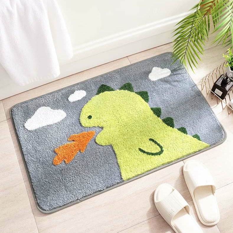 Thảm lau chân lông cừu 3D, thảm lót chân lông mềm siêu thấm nước, thảm chùi chân phòng khách, phòng ngủ mẫu mới 2023