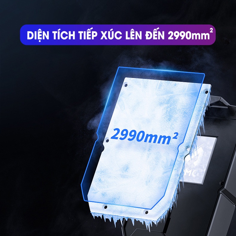 Quạt tản nhiệt điện thoại MEMO DLA3 sò lạnh led gaming có màn hình hiển thị nhiệt độ chơi game MOBA FPS pubg liên quân