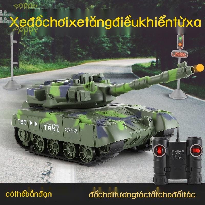 PEGGIE HOMEXe tăng điều khiển từ xa của trẻ em quá khổ có thể bắn đạn bánh xích sạc lại địa hình mô quân sự cậu bé đồ ch