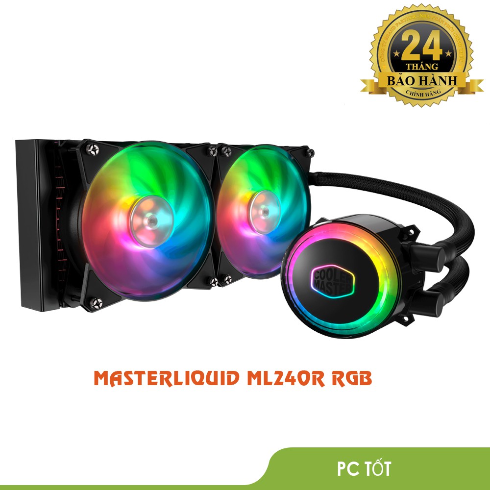 [Mã ELMS05 giảm 5% đơn 300k]Tản nhiệt CPU Cooler Master MasterLiquid ML240R RGB - Chính hãng phân phối