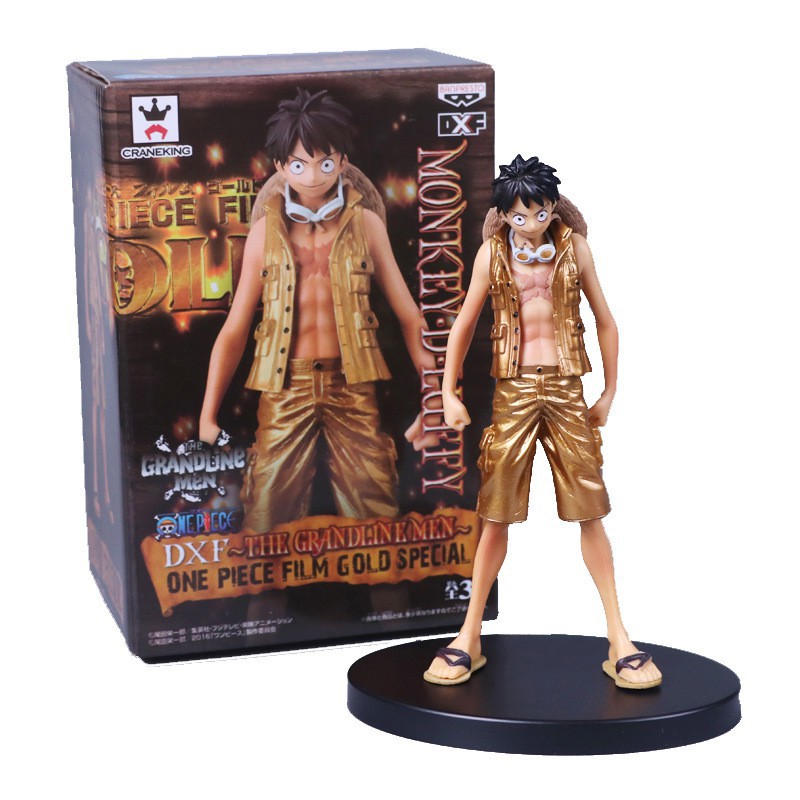 Bộ Mô Hình Team Luffy One Piece 9 Nhân Vật Mạ Vàng Cao Cấp ~20cm