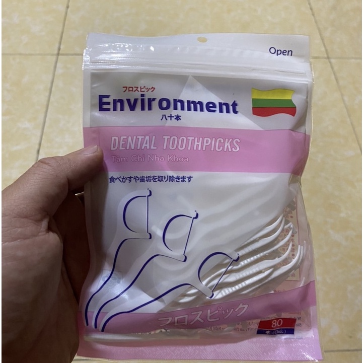 Tăm chỉ nha khoa Nhật Bản Sakura - Sunny - Haka, gói 80 que, chăm sóc răng miệng, an toàn cho sức khoẻ