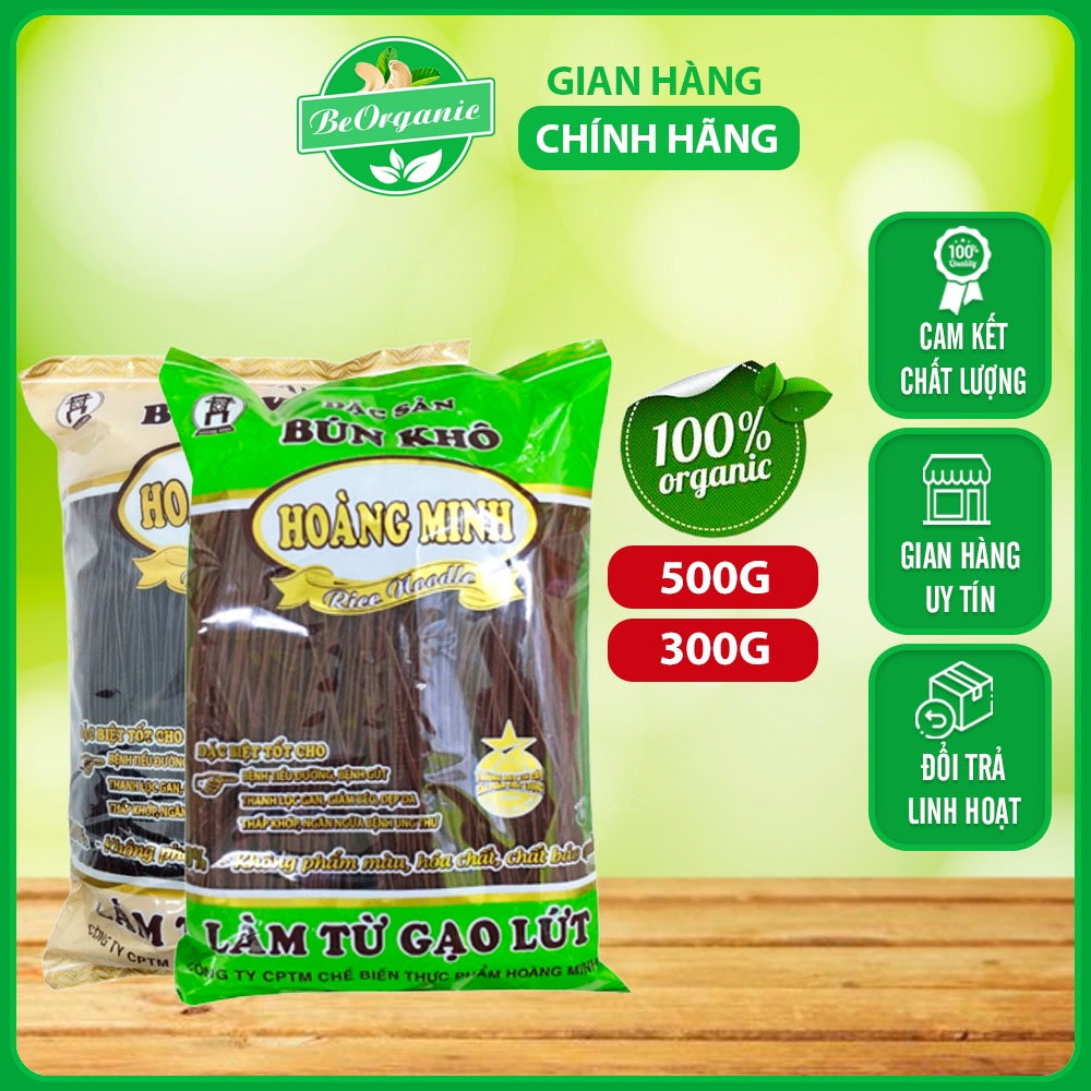 Bún Gạo Lứt Đỏ Đen Hoàng Minh Eat Clean 500g Beorganic - Eco Food, Đồ Ăn Healthy Giảm Cân Cho Người Ăn Kiêng, Tiểu Đường