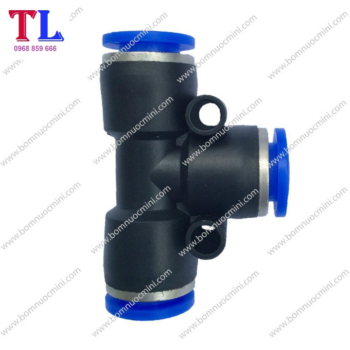 Tê nối nhanh ống 8mm phun sương, khí nén