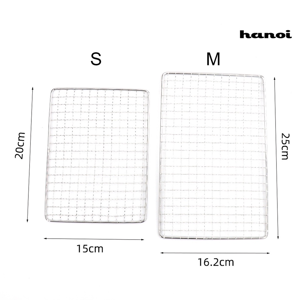 Vỉ Nướng Bbq Hình Vuông Bằng Thép Không Gỉ Tiện Dụng Mang Theo Du Lịch