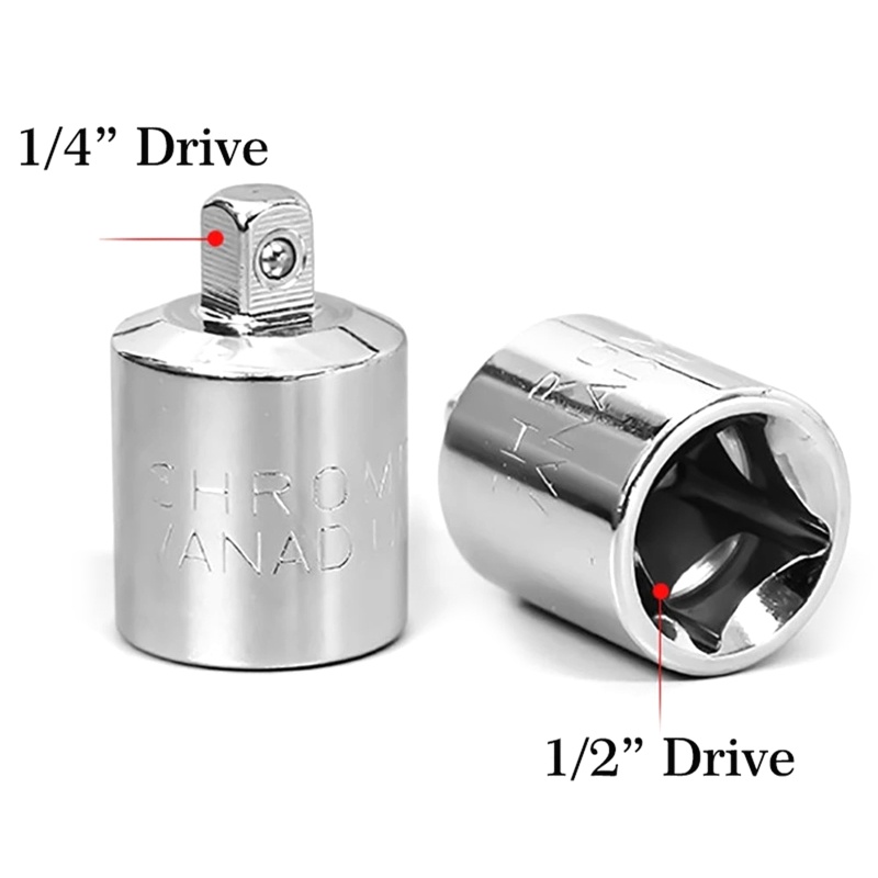 Bộ 2 Đầu Chuyển Đổi Ổ Cắm Thép Từ 1 / 2 &quot;Sang 1 / 4&quot; 1 / 4 &quot;Sang 1 / 2&quot;