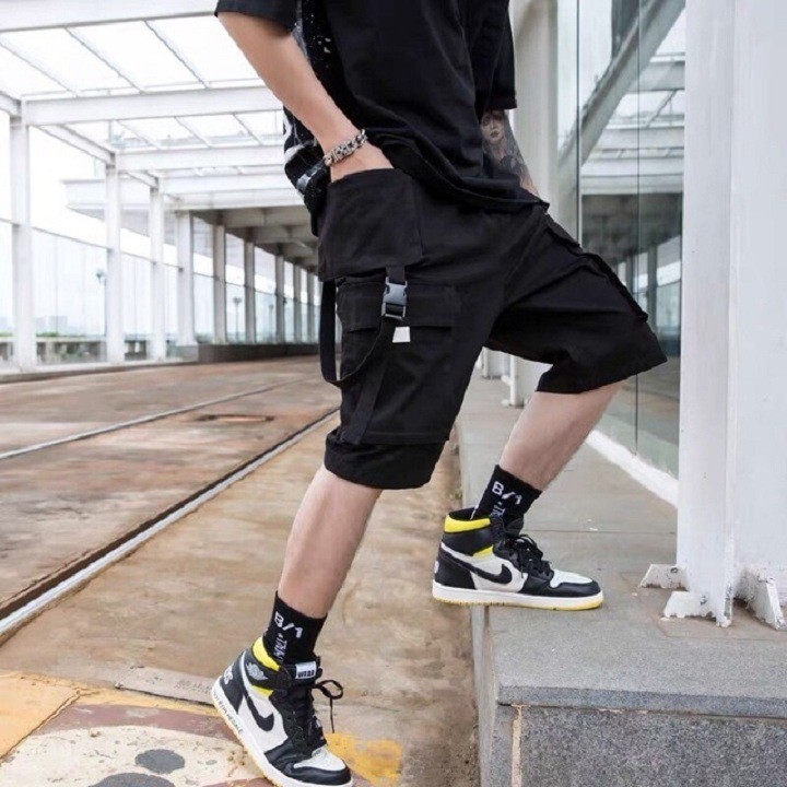[ GIA SOC ] Quần Sot túi hộp kaki logo, SHORT PHẢN QUANG Nam Nữ Unisex