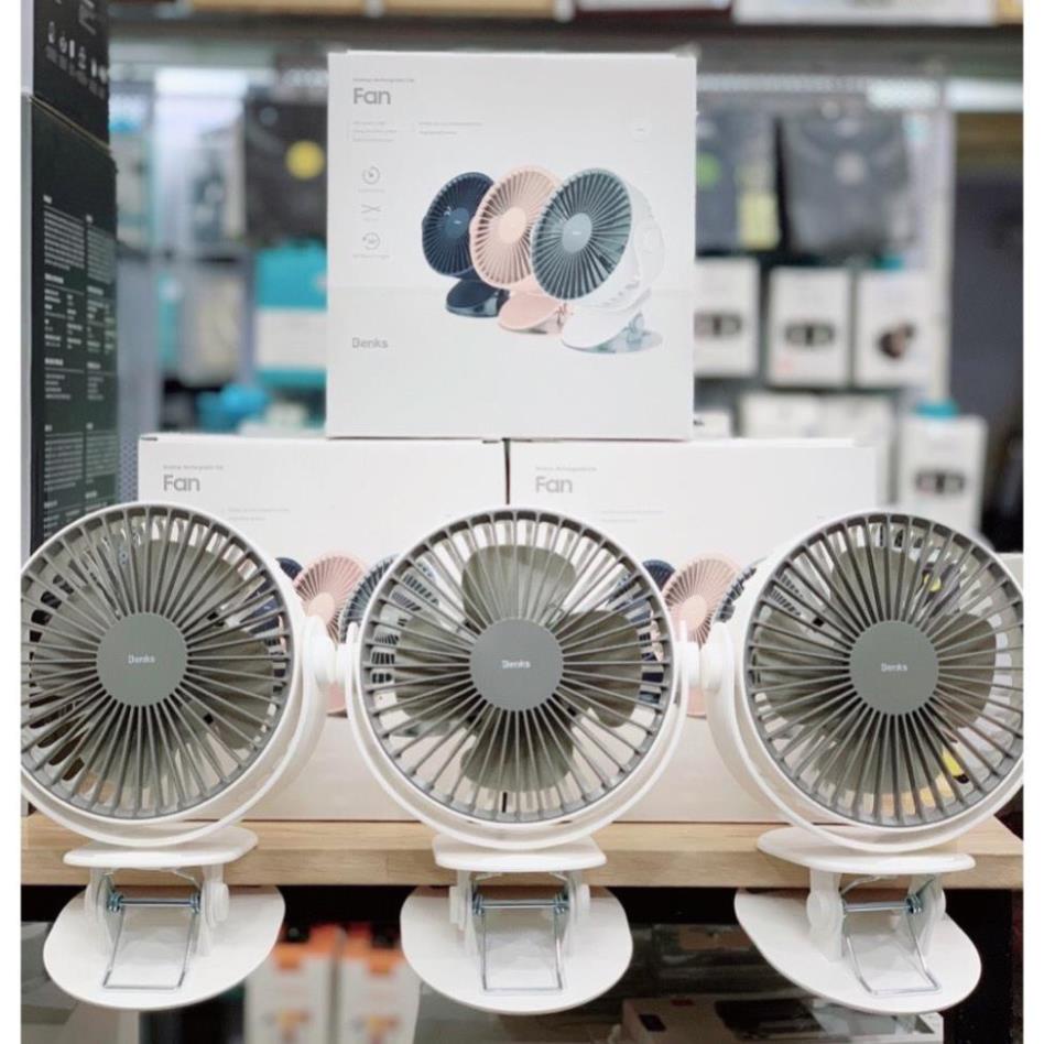 Quạt sạc tích điện mini kẹp bàn Benks F13 thiết kế xoay 360