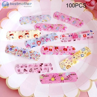 Set 100 băng cá nhân cầm máu không thấm nước in họa tiết hoạt hình độc đáo