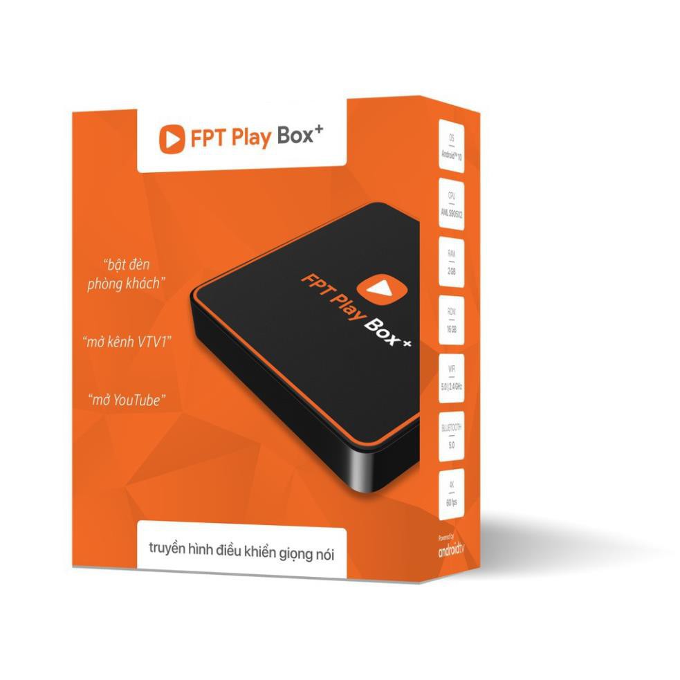 FPT Play Box+ 2020 (Model 550) Phiên Bản Android TV 10 RAM 2GB - Tặng Điều Khiển Giọng Nói - Phân Phối Chính Hãng FPT