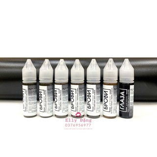 Mực phun xăm BROVI Cao Cấp Nga Full Size 15ml bản Nga và Việt