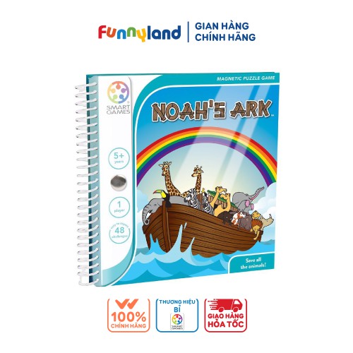 Đồ chơi trí tuệ thử thách Tàu Noah - Smart Games với 60 thử thách nhiều cấp độ từ dễ đến khó cho bé từ 5 tuổi