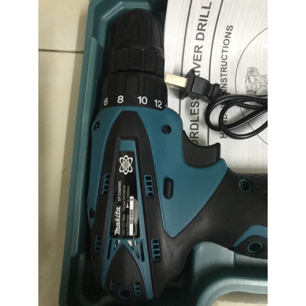 [ MÁY KHOAN PIN ] Máy khoan pin Makita 12V 2 cấp độ, 100% lõi đồng - Máy khoan bắt vít dùng pin Makita