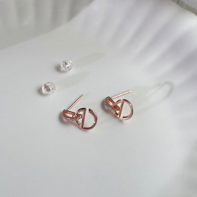 XiaoboACC Bông Tai Chốt Bạc 925 Đính Đá Zircon Phong Cách Phim Hàn Quốc &quot;Nevertheless&quot;