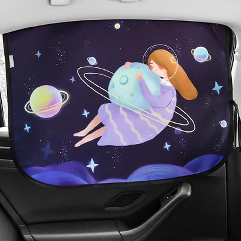 Tấm Phim Dán Cửa Sổ Xe Hơi Họa Tiết Hoạt Hình Dễ Thương Bắt Mắt