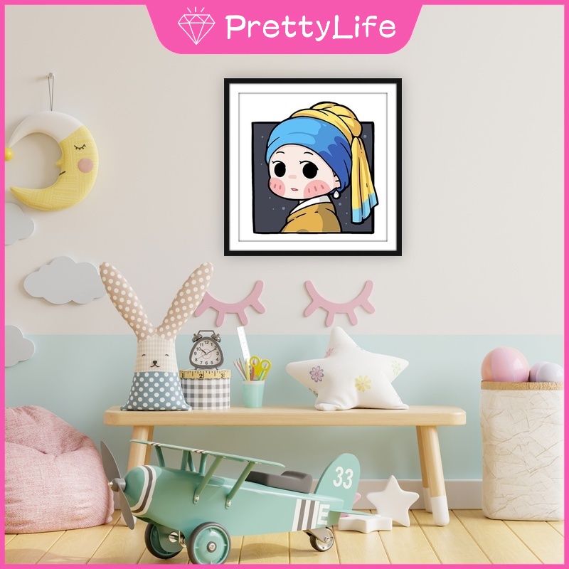 Bộ Tranh Đính Đá 5D Họa Tiết Tranh Vẽ Hoạt Hình Van Gogh Độc Đáo DIY 30x30cm