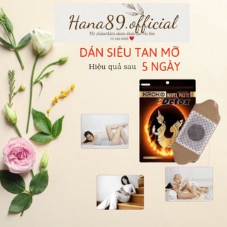 5 Miếng Dán Giảm Mỡ Bụng Kroko Thái Lan Navel Paste