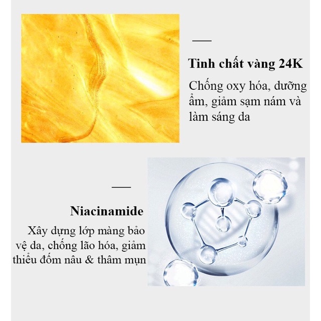 Mặt nạ ngủ dưỡng ẩm sáng da VENZEN tinh chất vàng 24K