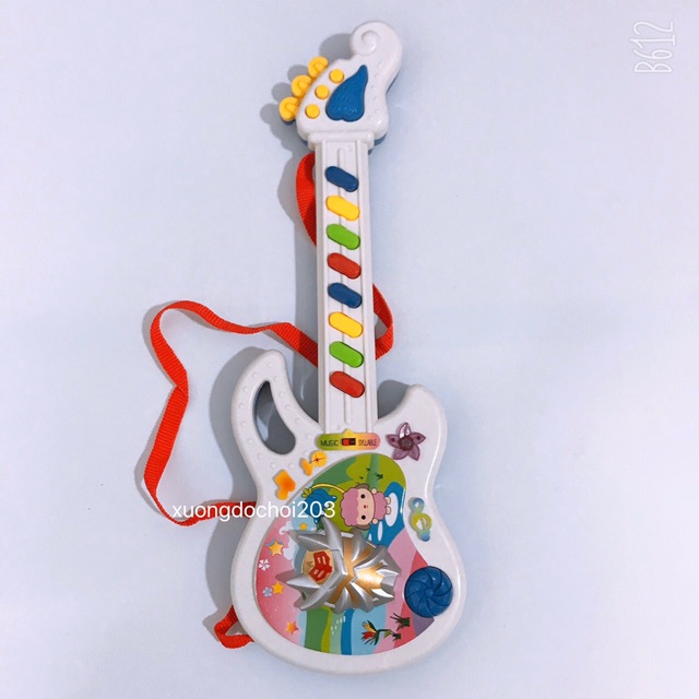 Đồ chơi đàn ghi ta nhiều hình ảnh cho bé có đèn nhạc