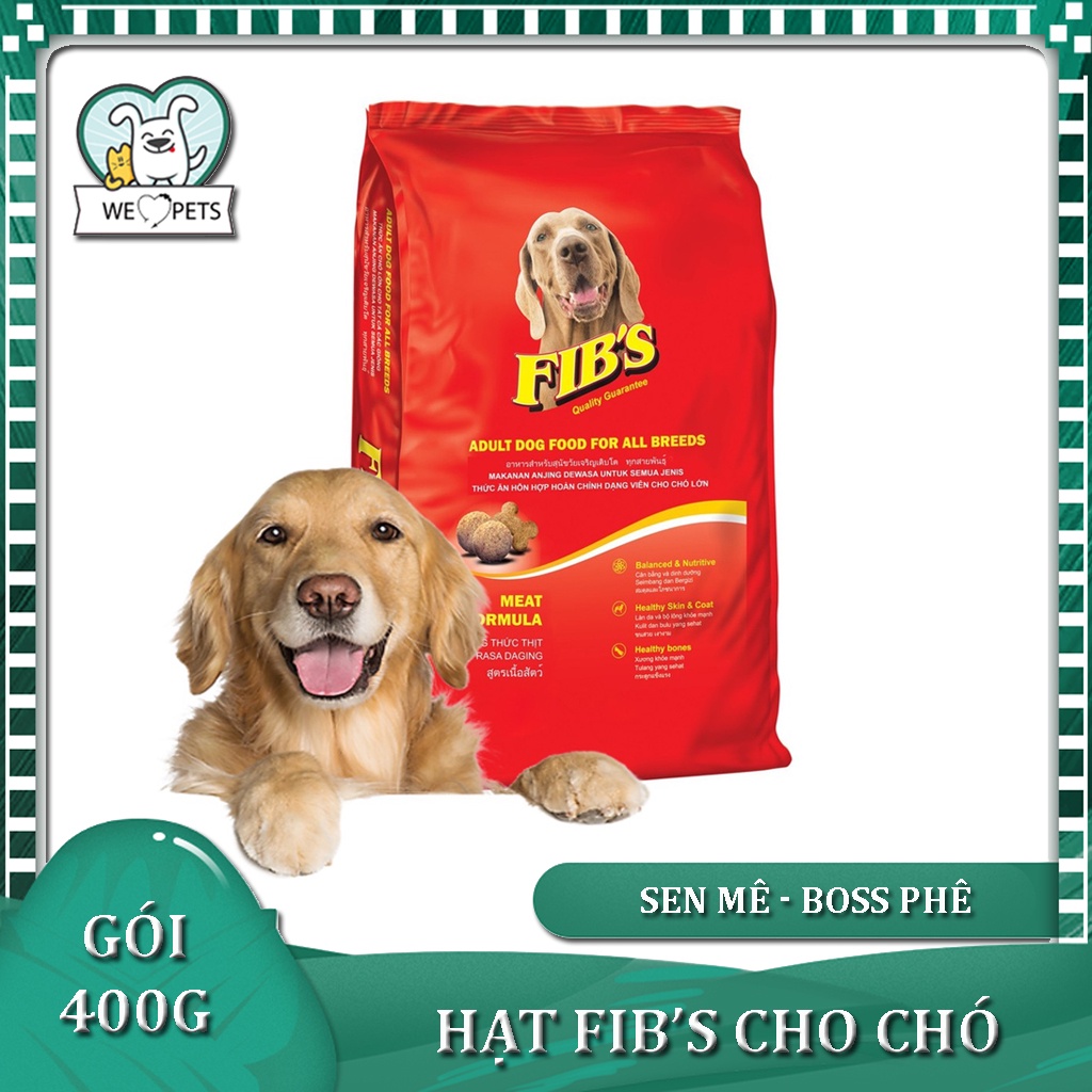 THỨC ĂN CHO CHÓ LỚN Fib's Dạng Hạt Gói 400g - Lida Pet Shop