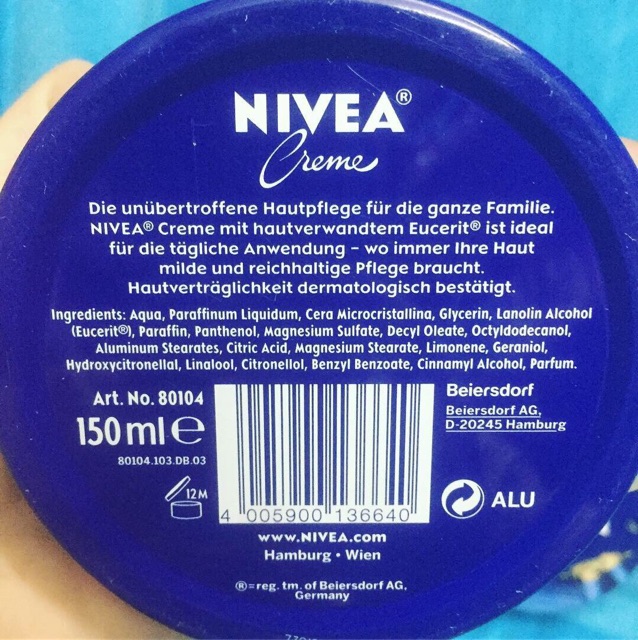 Chăm sóc da cho bé Nivea Creme 150ml_Đức