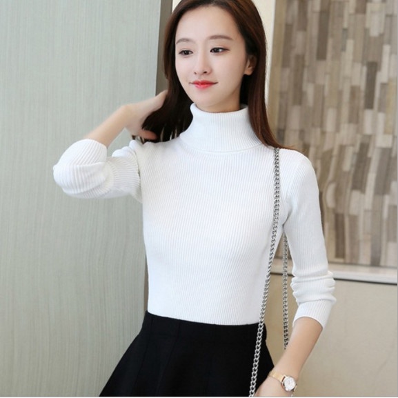 Áo len nữ, áo len nữ cổ lọ dài tay nhiều màu al20