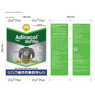 Thuốc Trừ Bệnh Adinacol 700wp gói 100g ,Thuốc Trừ Bênh Adinacol 700wp Tạo Bộ Áo Giám Cho Cây Trồng Kháng Khuẩn Va Bệnh