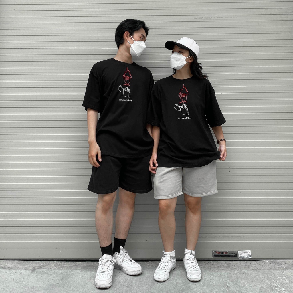 ÁO THUN FF FORM RỘNG SET YOURSELF FREE TEE, VẢI THUN 2 CHIỀU COTTON 250GSM