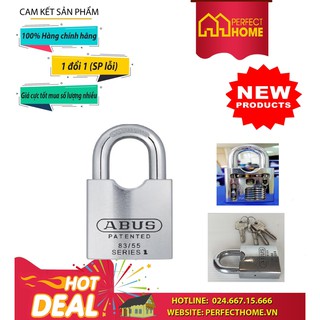 ⚡️sale sốc⚡️ khóa thép abus 83 series, 83/55 bọc nano chống rỉ, kt 55mm