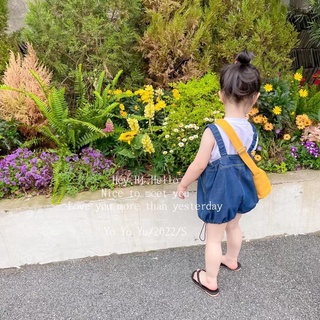 Set yếm bò quần phồng bé gái