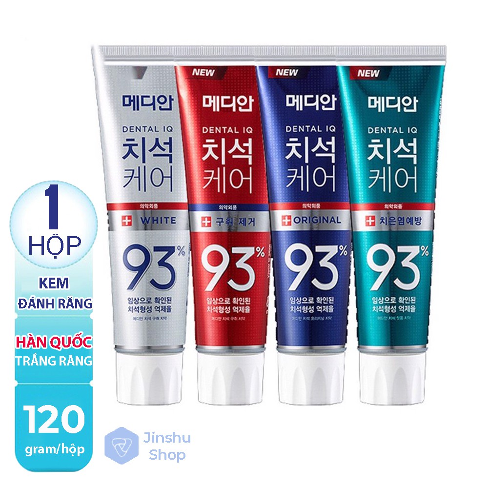 01 Tuýp (120gr) Kem Đánh Răng Tẩy Vôi Răng MEDIAN 93% Dental IQ Hàn Quốc (Date: 36 tháng) - Giao hàng ngẫu nhiên