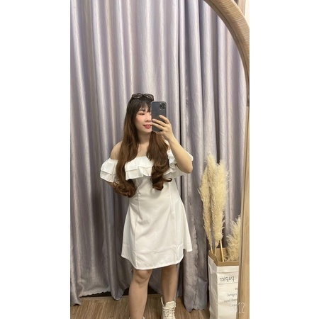 Đầm Bigsize Trễ Vai (Bigsize 55kg Đến 100kg (M/L/XL/XXL)