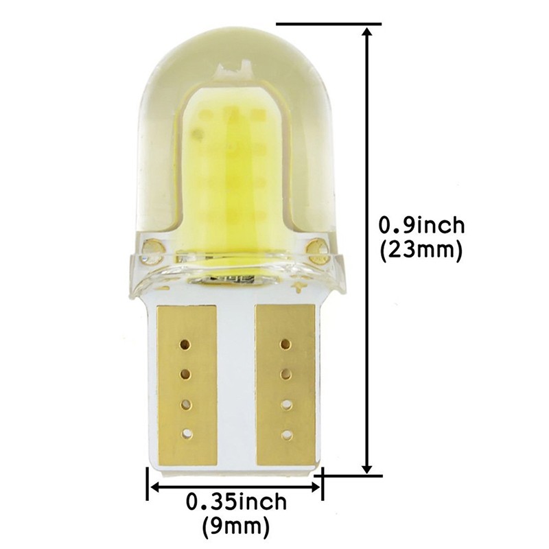 10 Bóng Đèn Led T10 194 W5w Cob Cho Cửa Xe Hơi