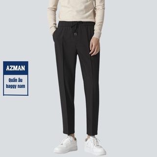 Quần tây nam cạp chun co giãn ống côn Hàn Quốc quần âu baggy nam IMAN vải mềm mịn dày dặn